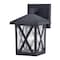 Vaxcel Rockford Aluminum 1 Light LED Compatible Black Transitional Outdoor Wall Lantern Clear Glass T0744 - alternate 9